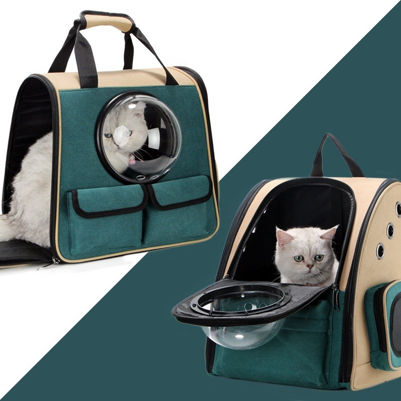 Catstronaut™ Capsule Carrier Backpack – Portable Pet Pod for Space-Loving Cats - Comfy Cat Dizmos