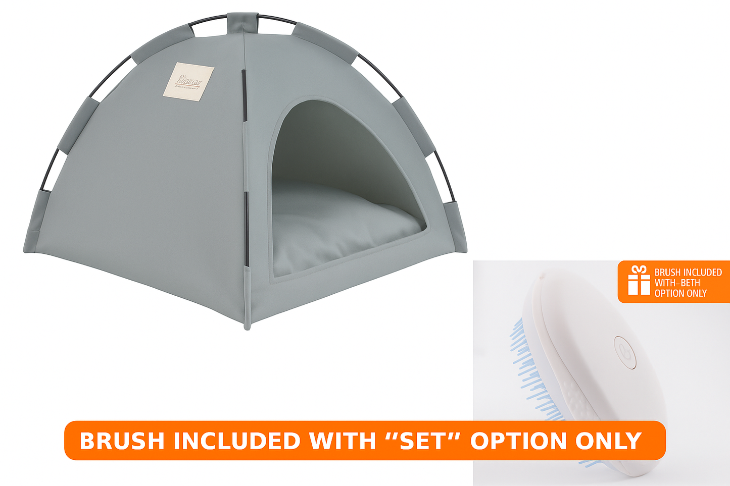Breezy Nest Cat Tent – Portable Pet Bed with Cooling Mat & Optional Grooming Brush - Comfy Cat Dizmos