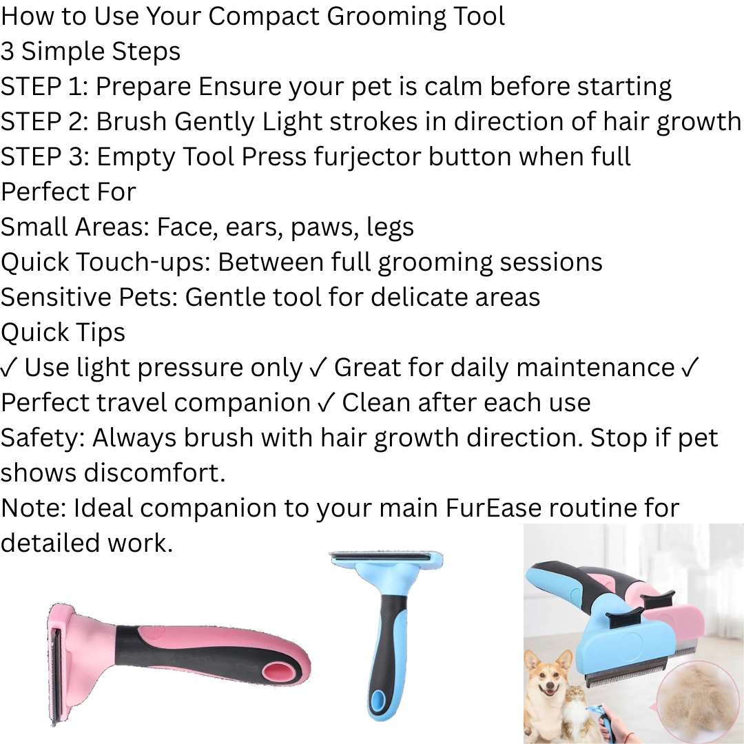 Complete Grooming Kit – FurEase Pro™ + Compact Groomer - Comfy Cat Dizmos