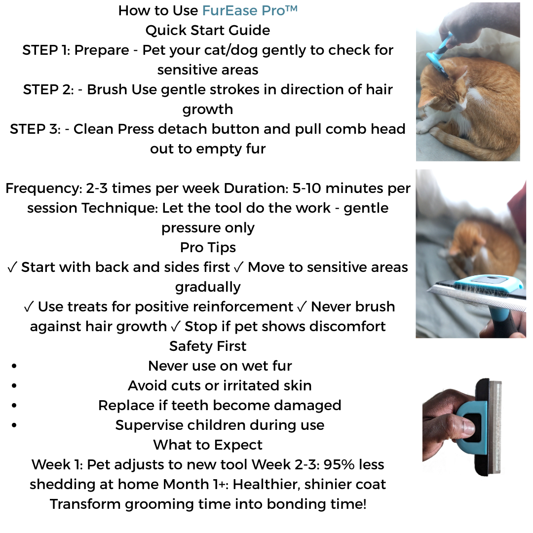 Complete Grooming Kit – FurEase Pro™ + Compact Groomer - Comfy Cat Dizmos
