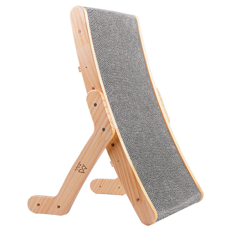 Adjustable Wooden Cat Scratcher Bed – 3-in-1 Lounge, Scratch & Climb - Comfy Cat Dizmos