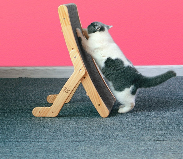 Adjustable Wooden Cat Scratcher Bed – 3-in-1 Lounge, Scratch & Climb - Comfy Cat Dizmos