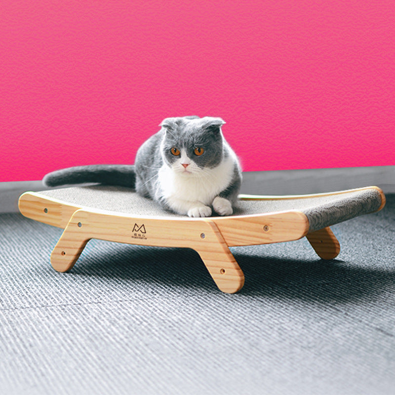 Adjustable Wooden Cat Scratcher Bed – 3-in-1 Lounge, Scratch & Climb - Comfy Cat Dizmos