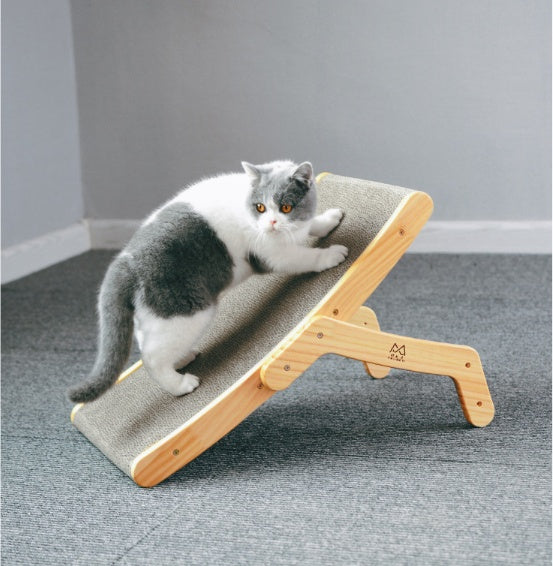 Adjustable Wooden Cat Scratcher Bed – 3-in-1 Lounge, Scratch & Climb - Comfy Cat Dizmos