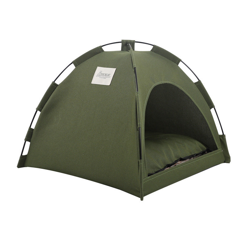 Breezy Nest Cat Tent – Portable Pet Bed with Cooling Mat & Optional Grooming Brush - Comfy Cat Dizmos